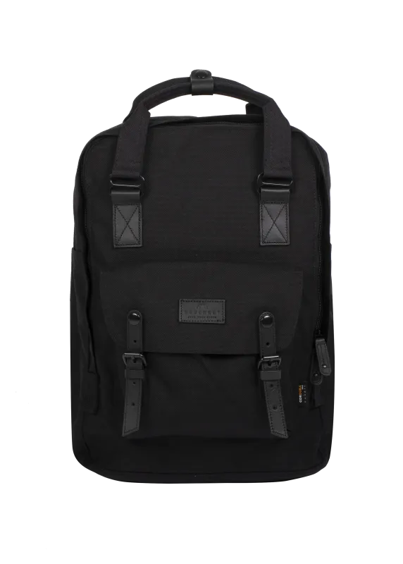 Doughnut Macaroon Large Cordura Black Backpack - black