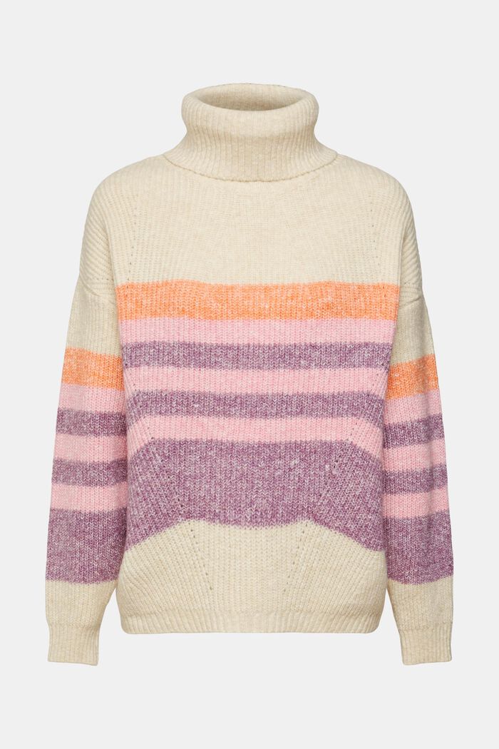 Rollkragenpullover mit Streifen
