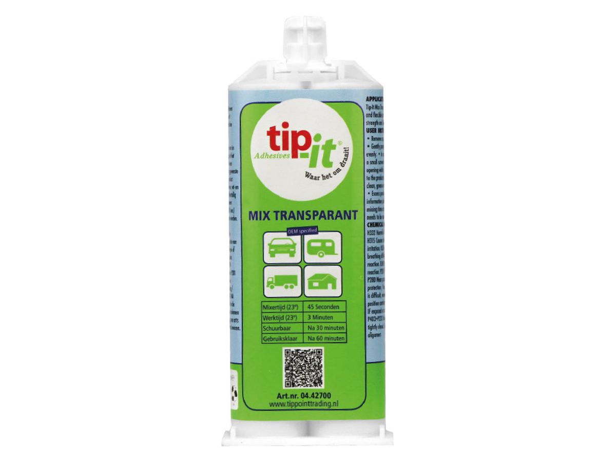 Tip-it Mix Transparant Zweikomponentenkleber