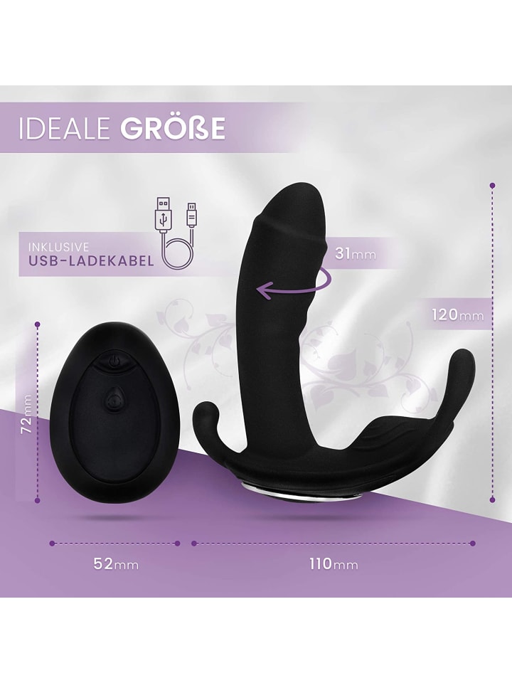 SAMORE Butterfly-Vibrator mit Fernbedienung in schwarz günstig kaufen onesize