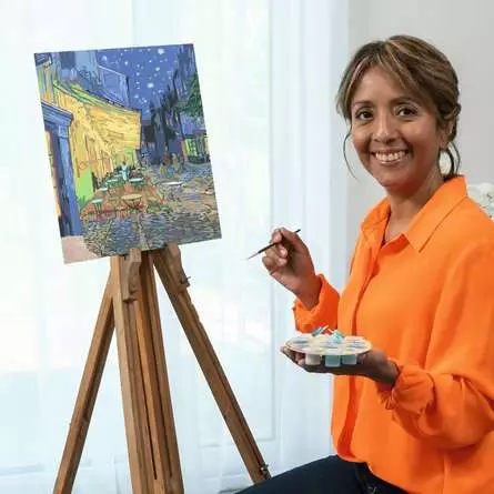 CreArt ART Collection: Caféterrasse am Abend (Van Gogh) - Malen nach Zahlen für Erwachsene