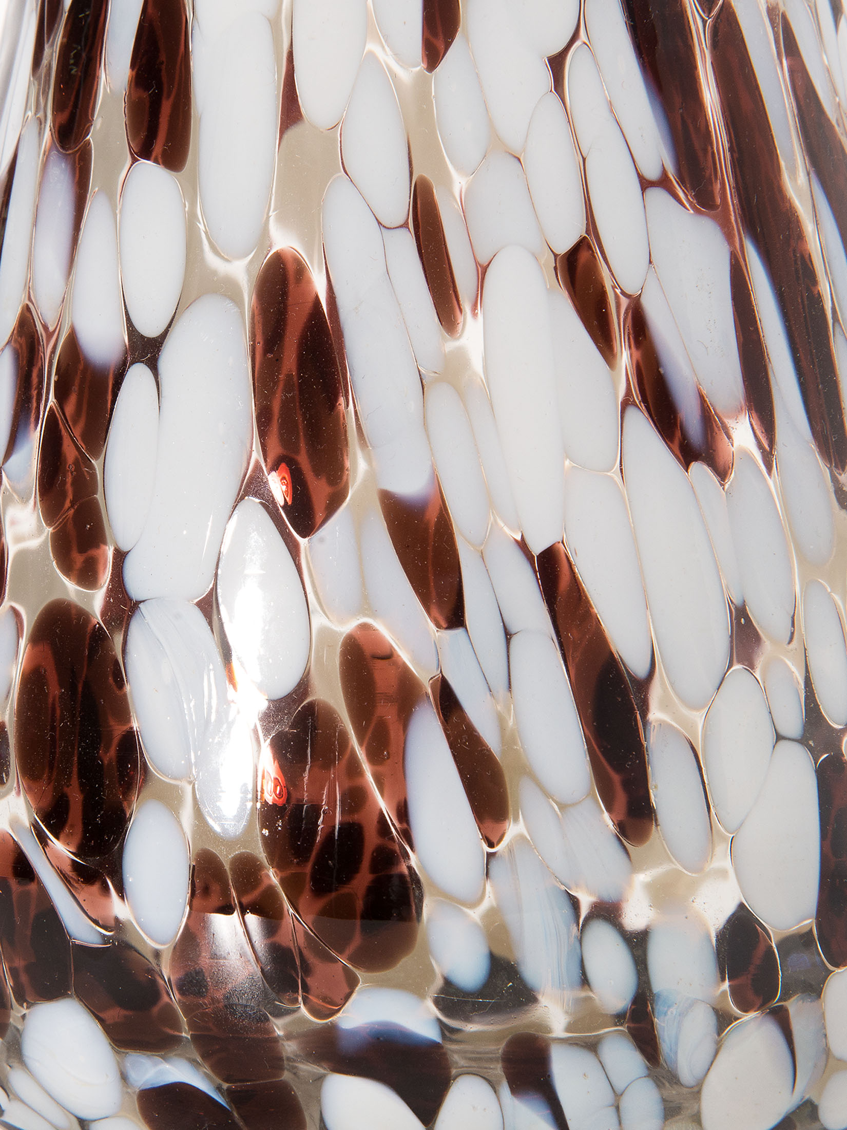 Therry Deko-Vase, Weiss/Braun
