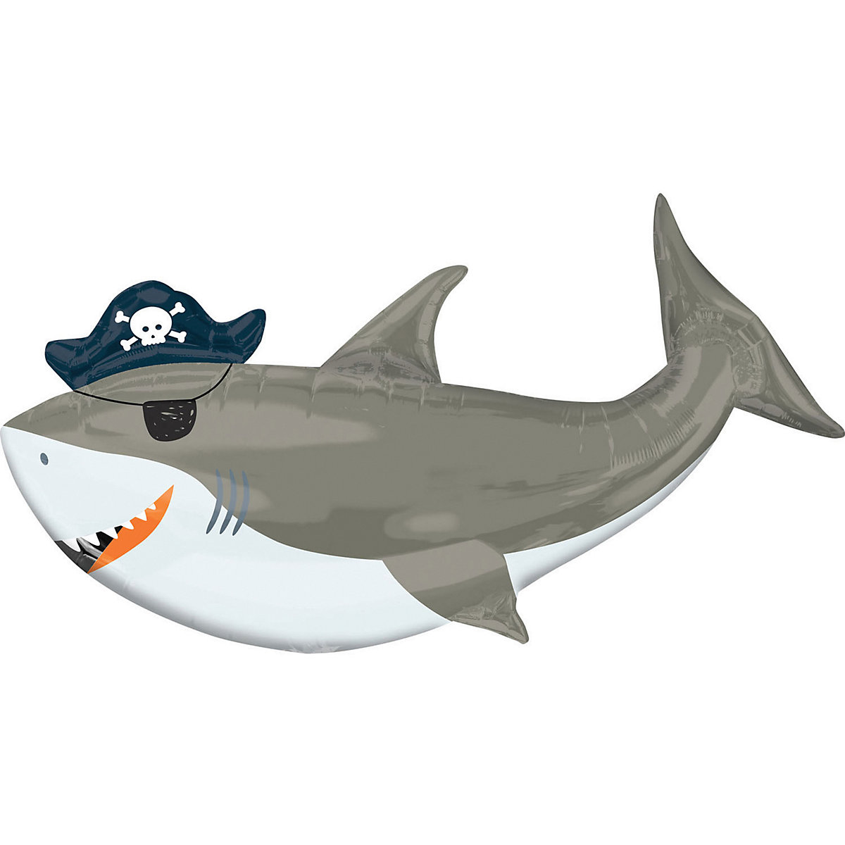 SuperShape XL Folienballon Ahoy Birthday Shark, 104 cm