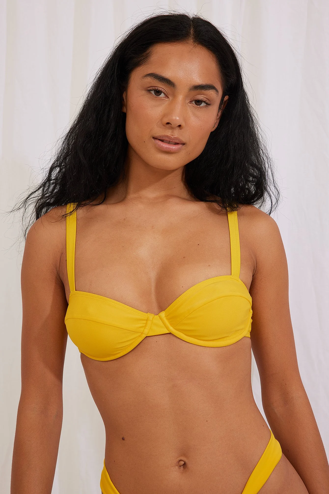 Cup Gathered Detail Bikini Top
