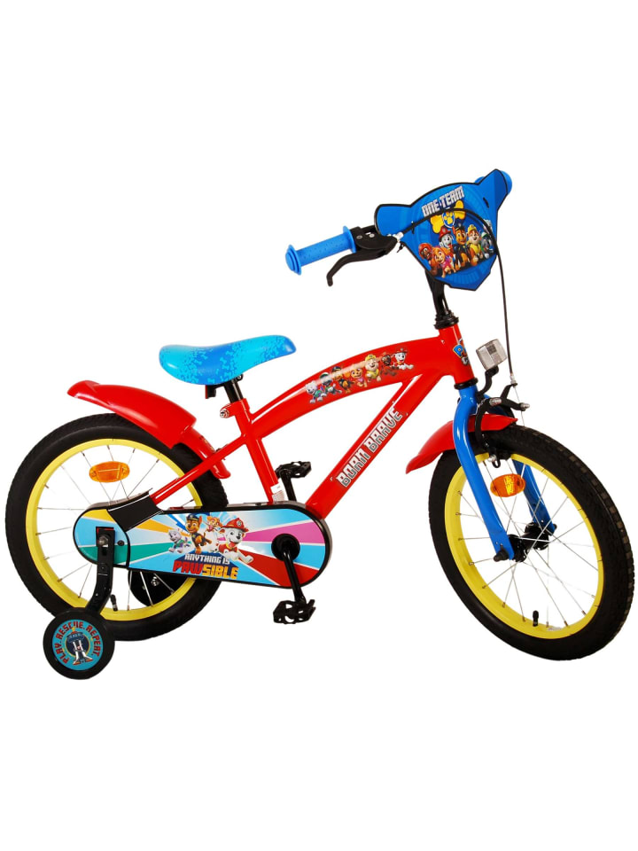 Volare Kinderfahrrad Paw Patrol Fahrrad für Jungen 16 Zoll Kinderrad Rot Blau 4 Jahre günstig kaufen onesize