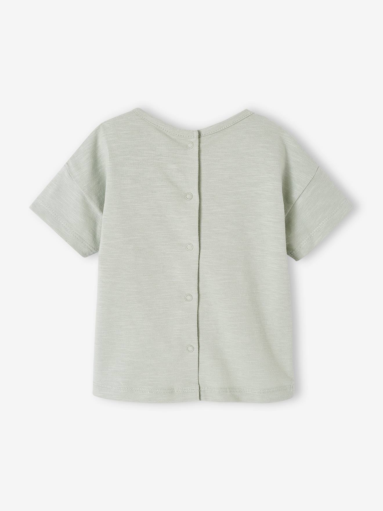 Vertbaudet Bio-Kollektion: Baby T-Shirt mit Meeres-Motiven - aqua/krabe