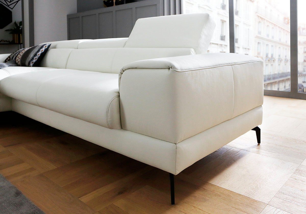 W.SCHILLIG Ecksofa piedroo, Kopfteilverstellung, wahlweise mit Sitztiefenverstellung, Breite 303cm