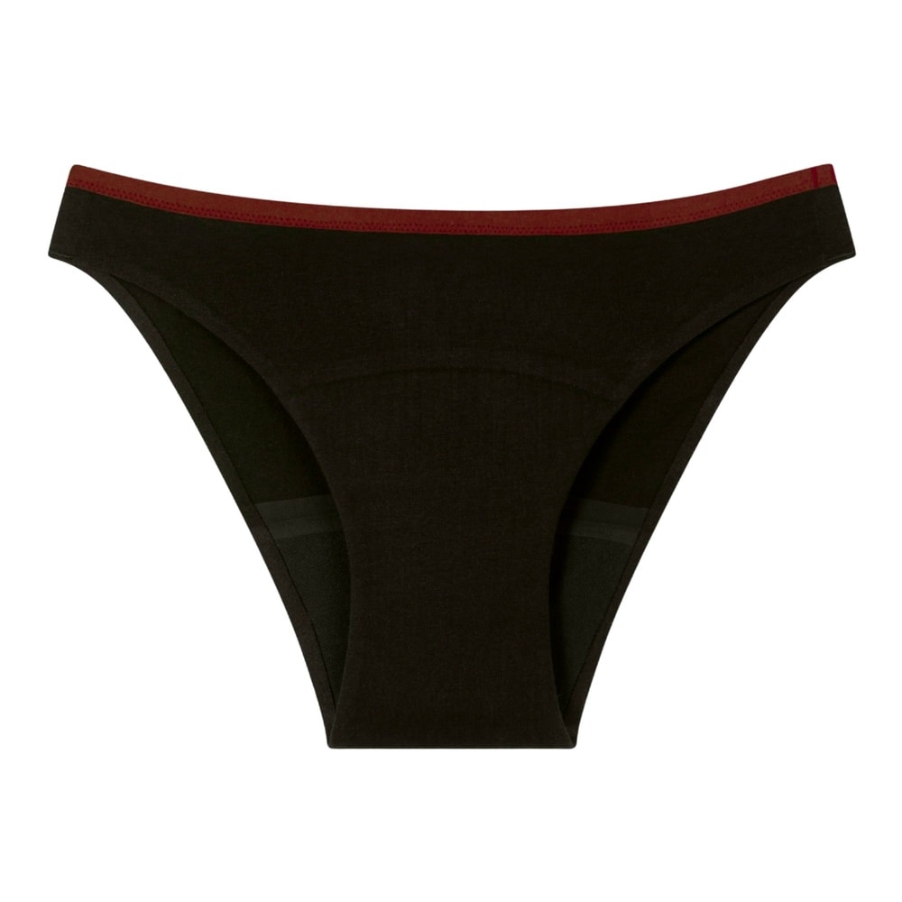 smoon lingerie Culotte menstruelle coton sans couture Flux abondant - NOIR