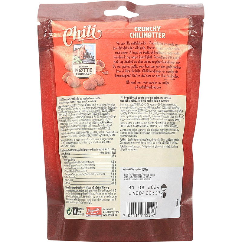 Brynild Chilinøtter 160 g DLN