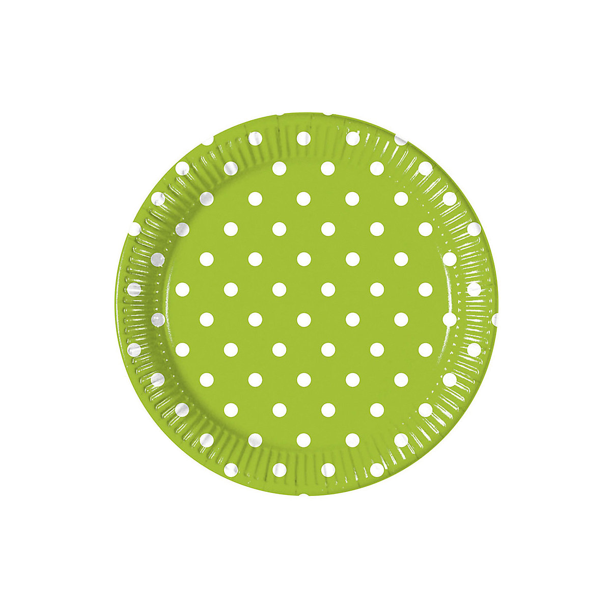 Papp-Partyteller Green Dots, Ø 23 cm, 8 Stück