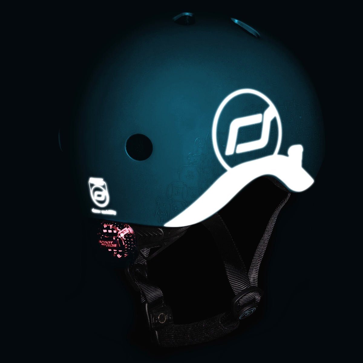 Scoot and Ride Kinderhelm Highwaykick Reflective Helmet XXS-S - Reflektierender Sicherheitshelm für Kinder