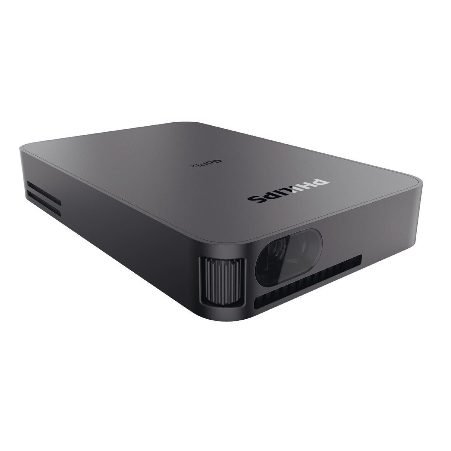 Philips GoPix 1 Projektor Beamer OSRAM LED HDMI DLP Portabler Projektor (600:1, 854 x 480 px, geringer Stromverbrauch, klein, kompakt, hohe Auflösung, bis 75 Zoll)