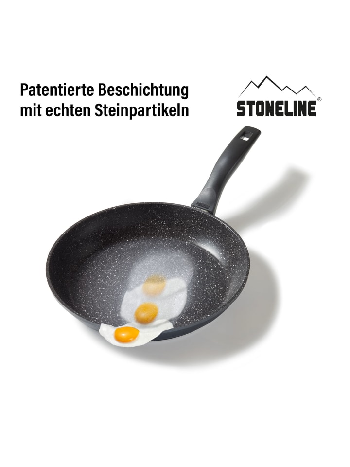 Stoneline Kochgeschirr-Set 8-teilig 18/20/24 | mit Deckeln in Anthrazit günstig kaufen onesize