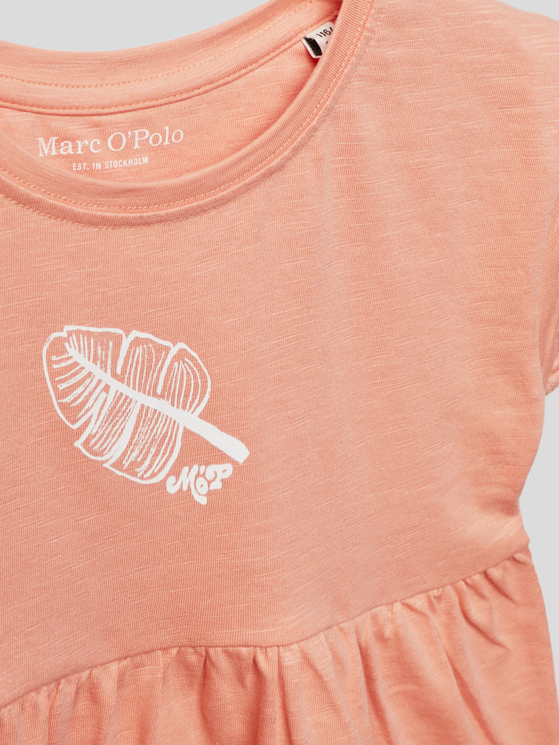 T-Shirt mit Motiv-Print in koralle