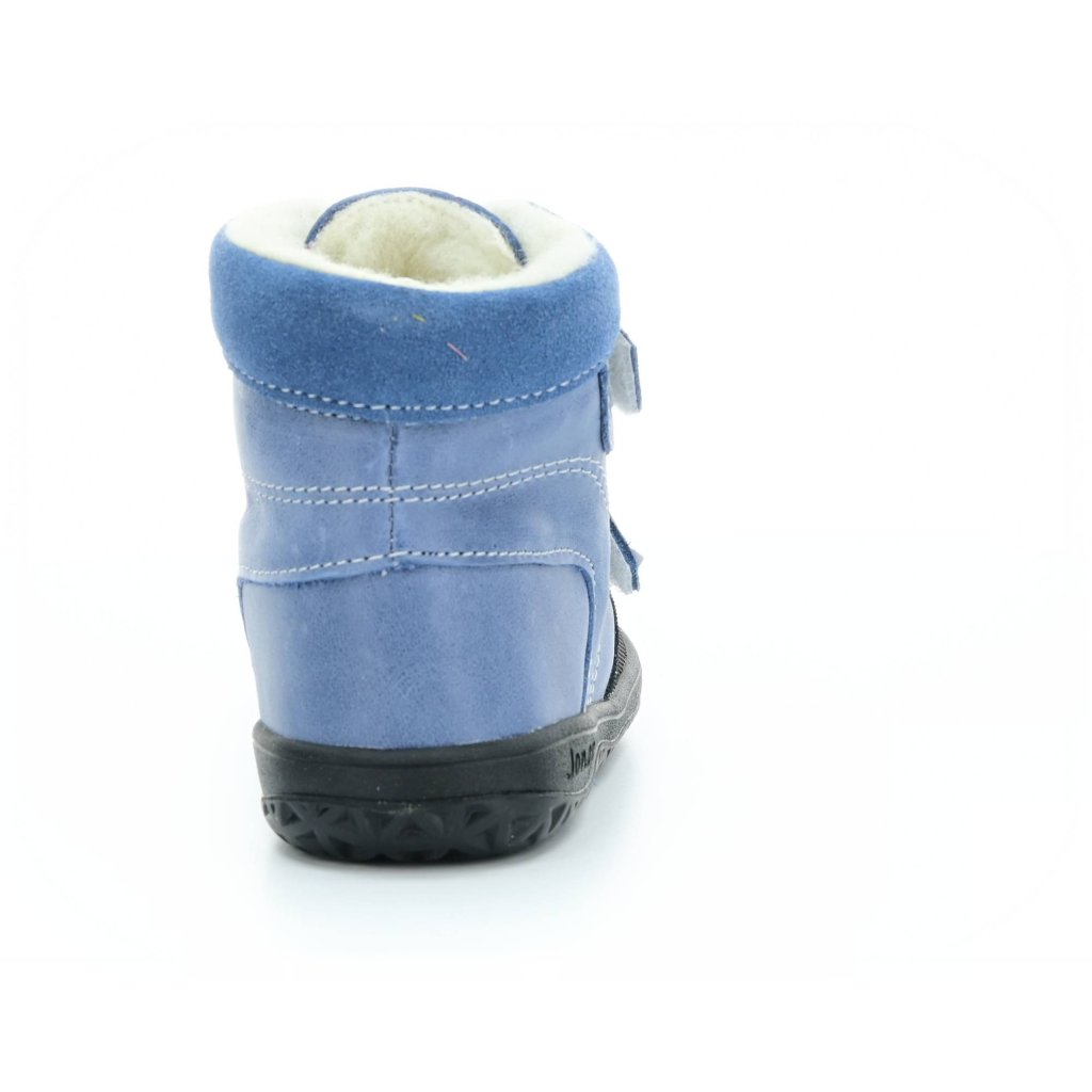 Jonap Falco Winter SLIM blaue mit Wolle gefütterte Barfuß-Stiefeletten