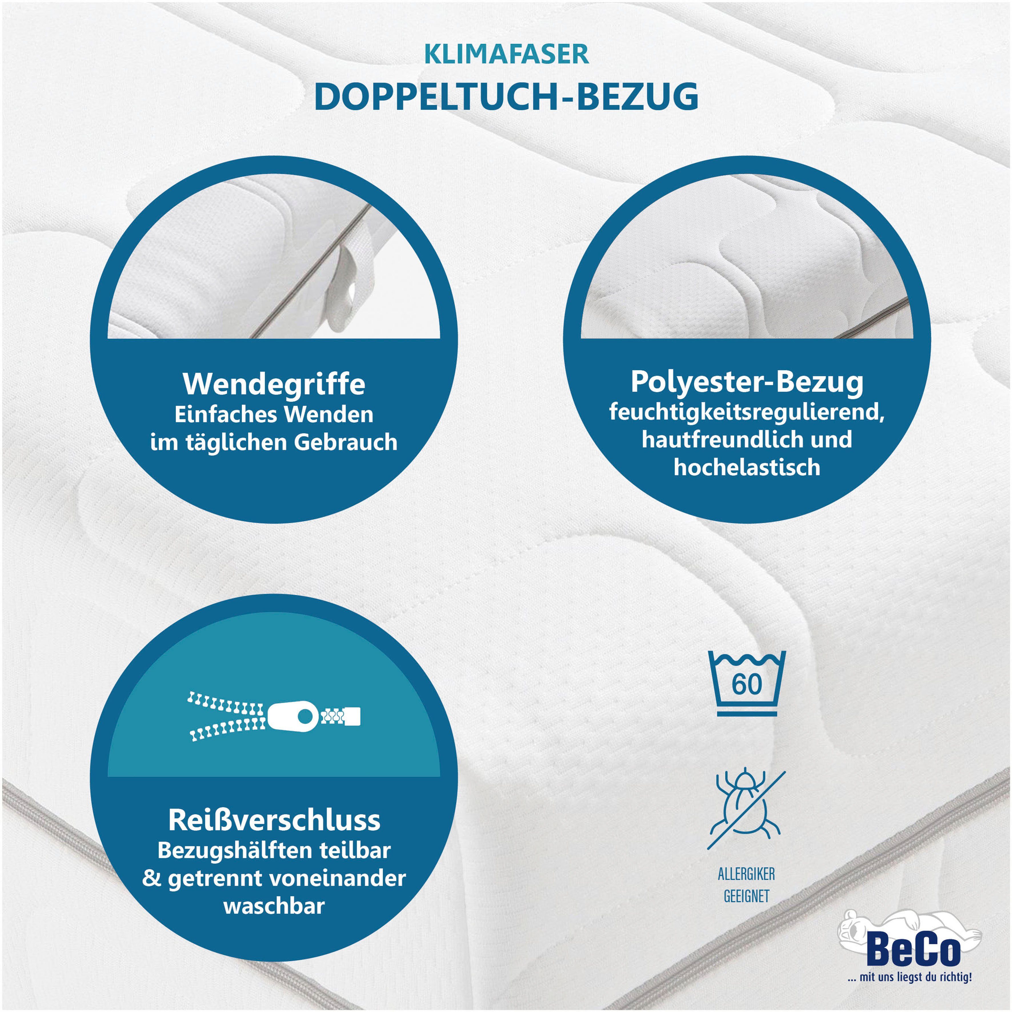 Komfortschaummatratze Grand Master, Matratze in 90x200 cm und weiteren Größen erhältlich, Beco, 26 cm hoch, in 3 Härtegrade, Schlafen wie im Luxushotel zum Sensationspreis