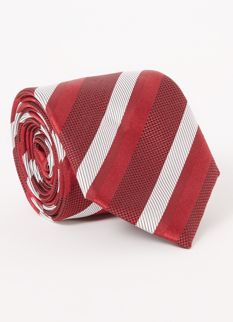 Cravatta HUGO BOSS in misto seta con righe stampate