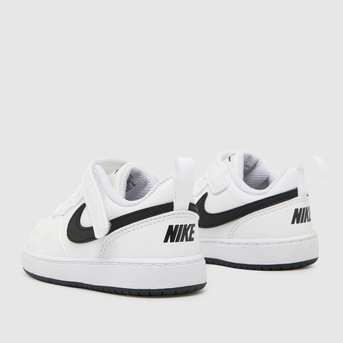 Nike vita och svarta Court Borough Low Recraft småbarnsskor