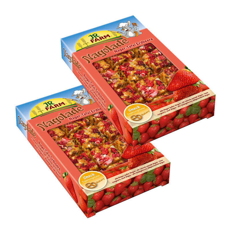 JR Farm Snacks JR Farm Nagolade Nager-Tafel Erdbeere 2x125 g