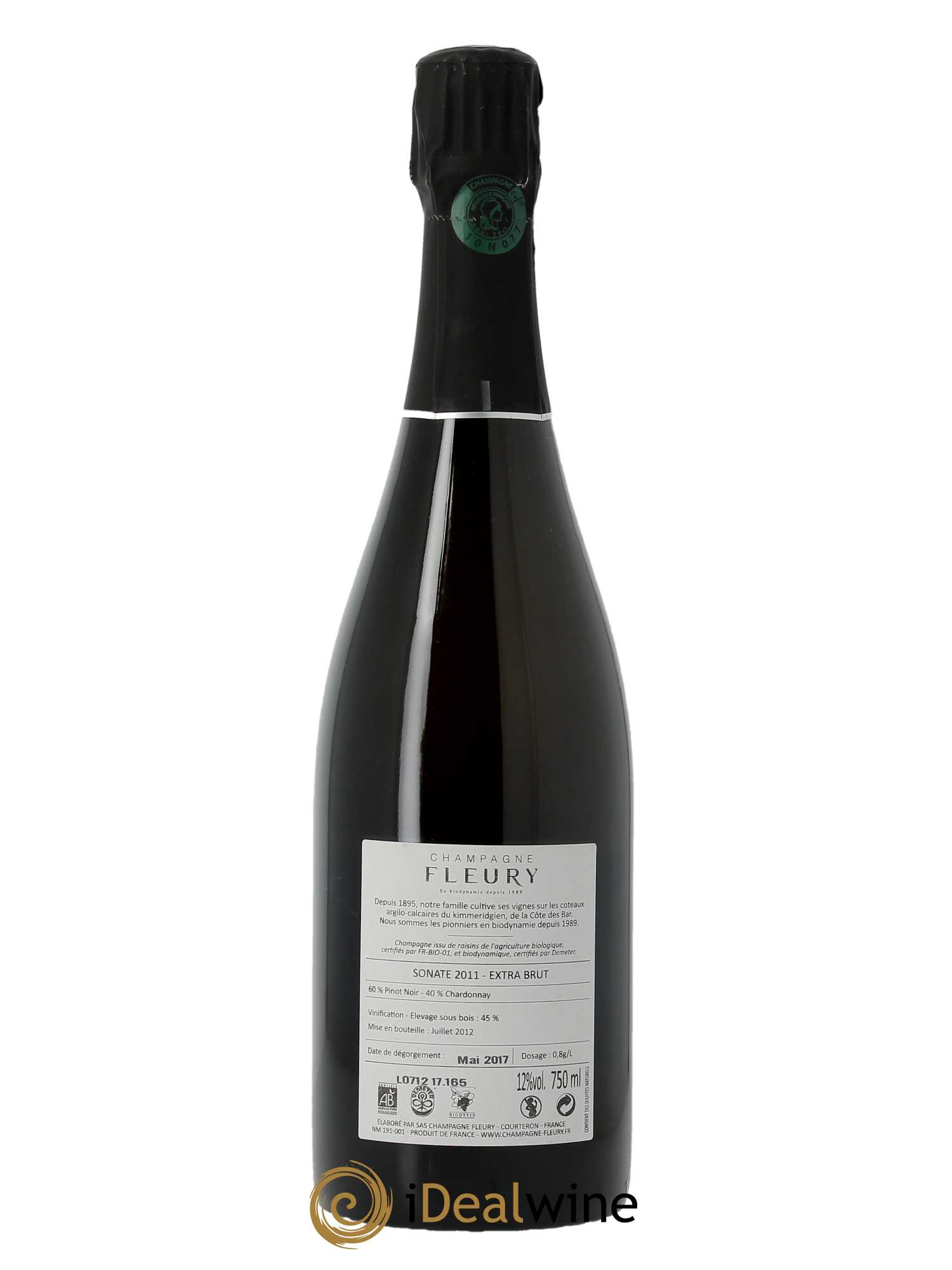 Sonate Extra Brut Fleury  2011 - Lot de 1 Bouteille