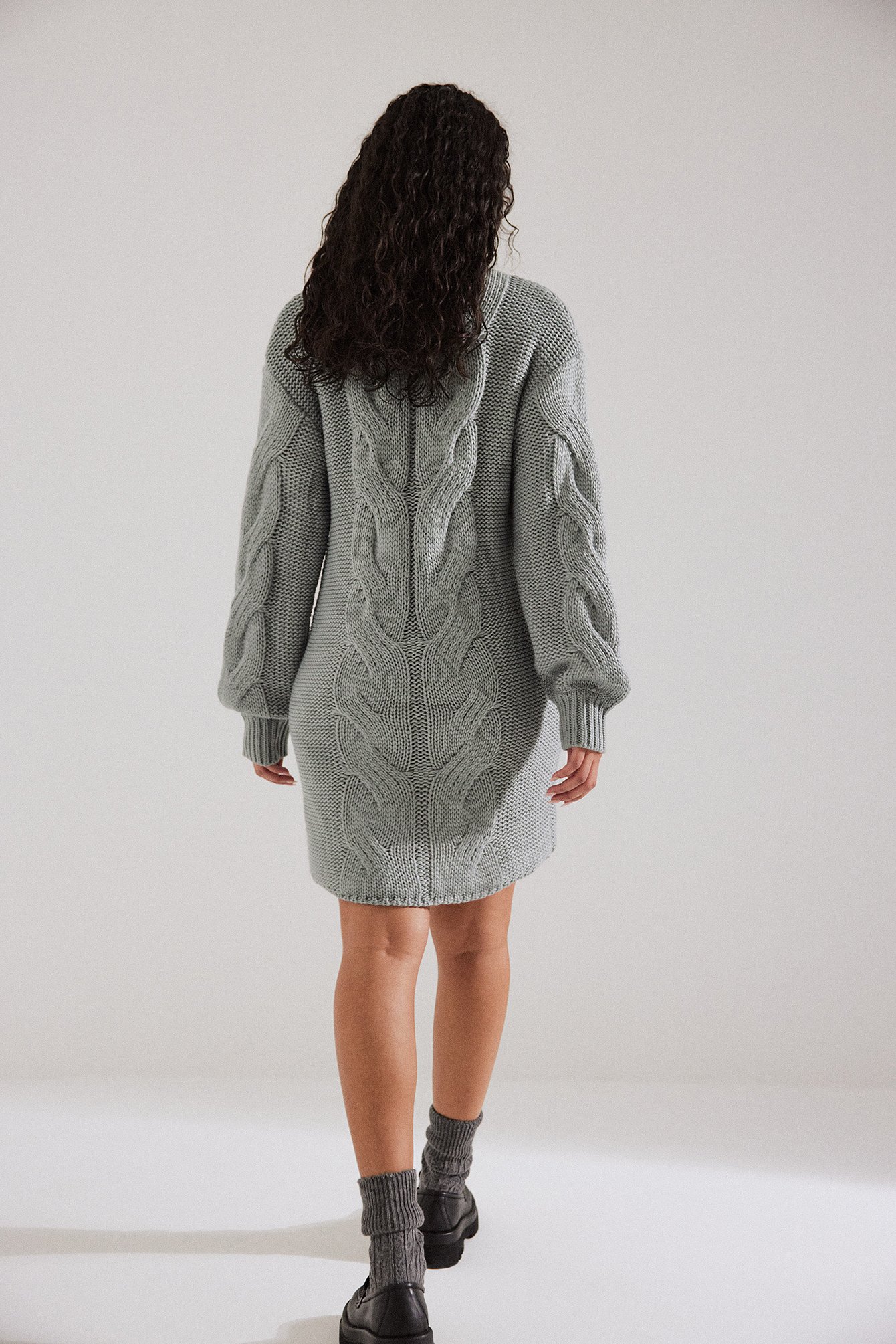 Minikleid mit Zopfmuster