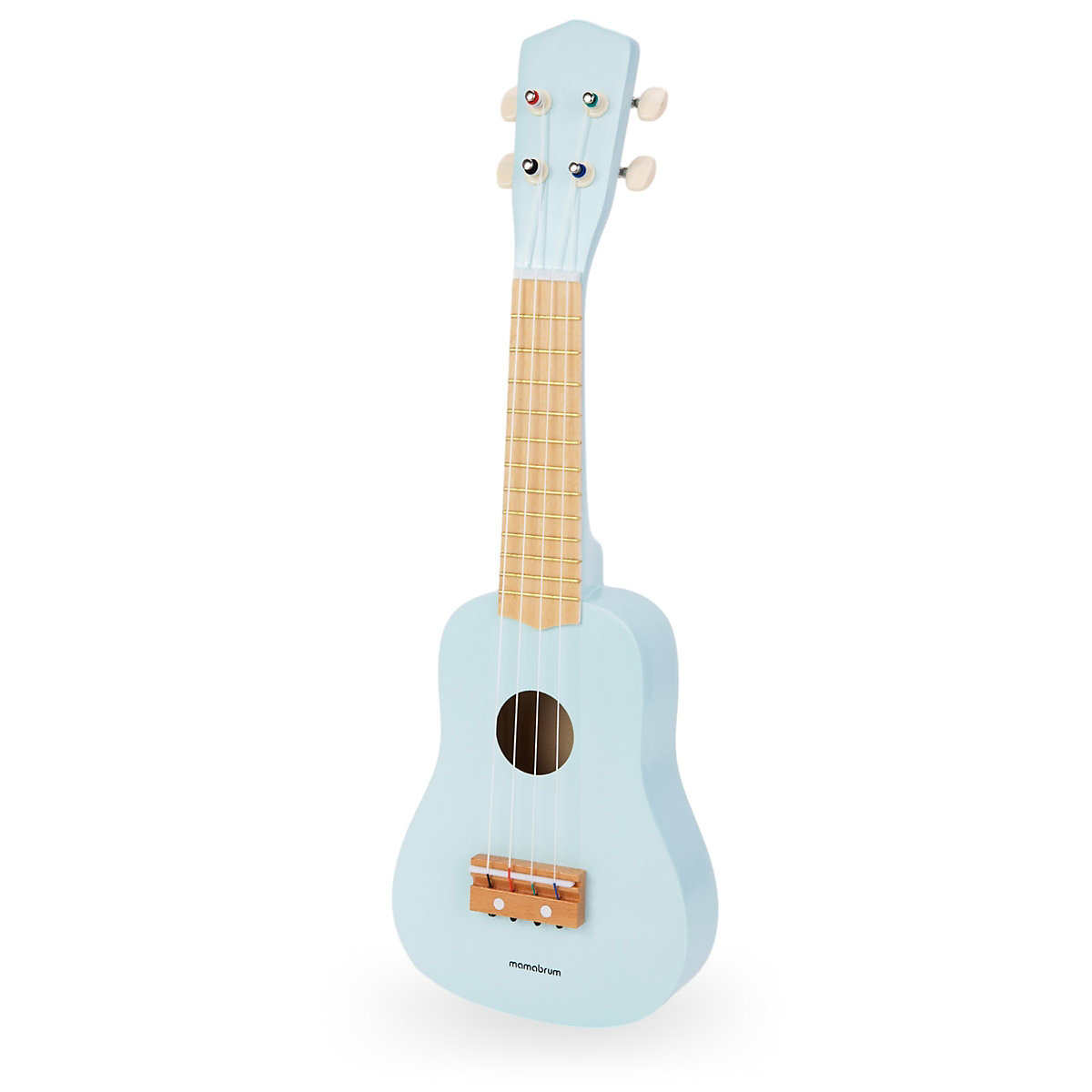 Holzgitarre – Ukulele – blaue Farbe, lehrt einfache Akkorde, stimuliert den Hörsinn, Nachahmung eines echten Instruments, schöne Klänge