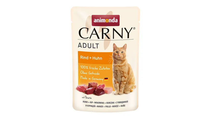 ANIMONDA Katzennassfutter Carny Adult Rind + Huhn 85 g