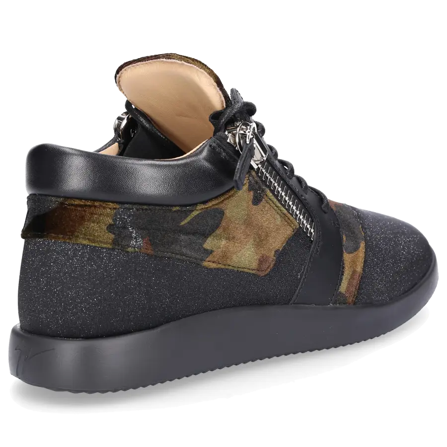 Giuseppe Zanotti - Sneaker high RUNNER Logo schwarz olive - oliv