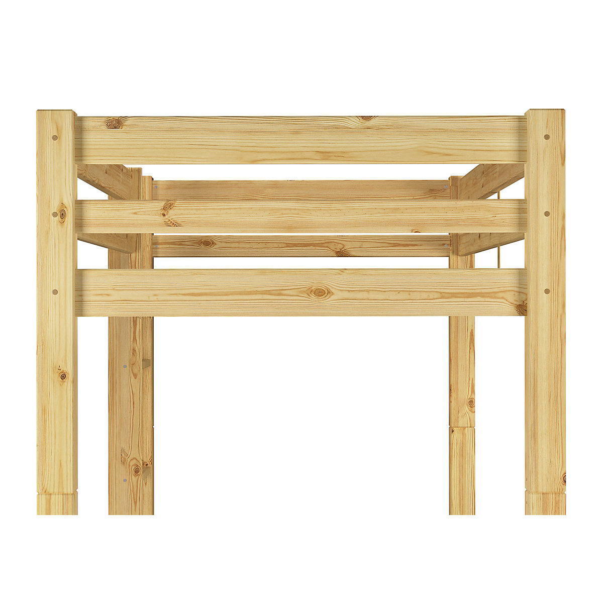 Kinderetagenbett 90x200 Kiefer in Natur + 2 Rollrost