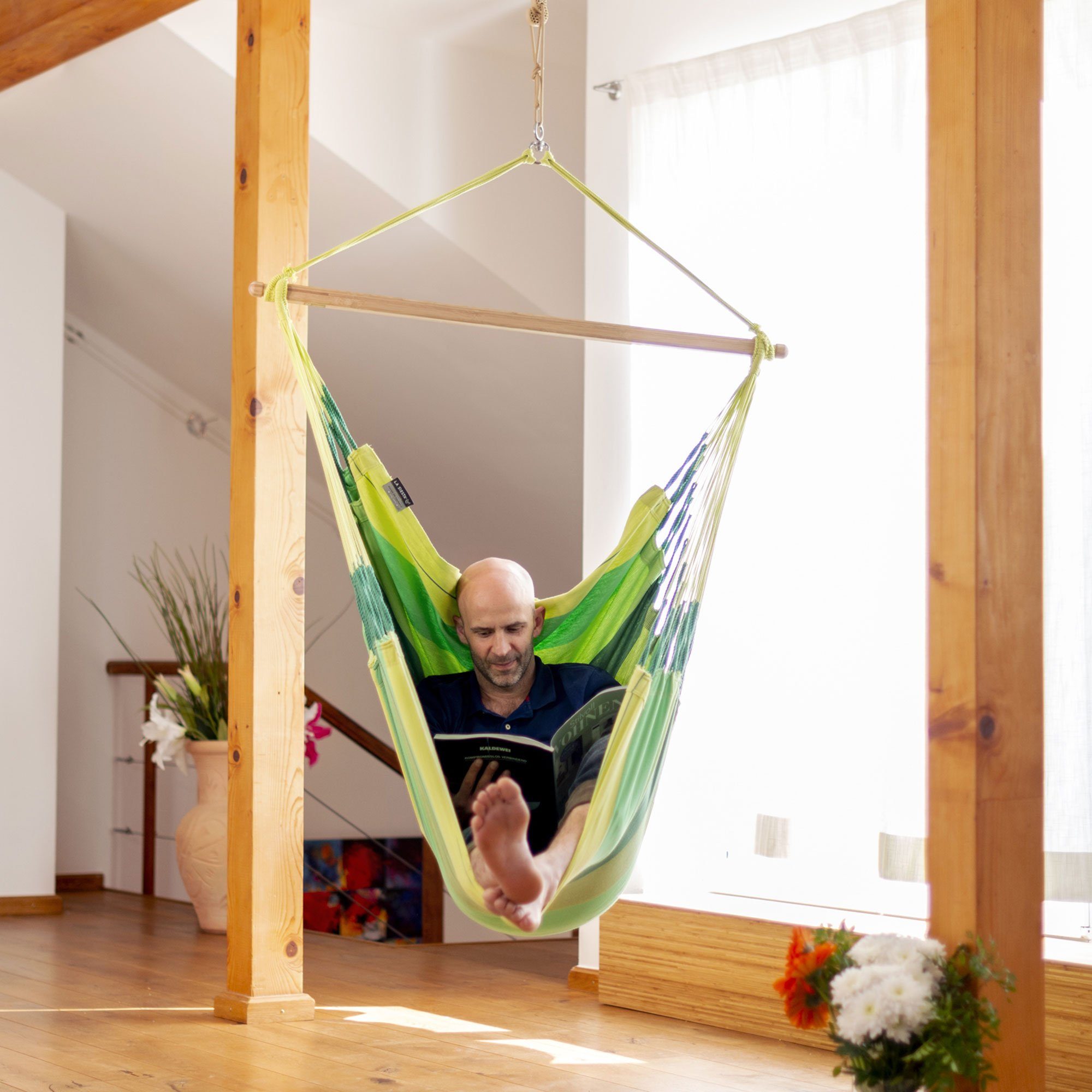 La Siesta Hängestuhl Hängestuhl Habana Jungle - Hängestuhl aus Bio Baumwolle Comfort Size, Hochwertige Qualität
