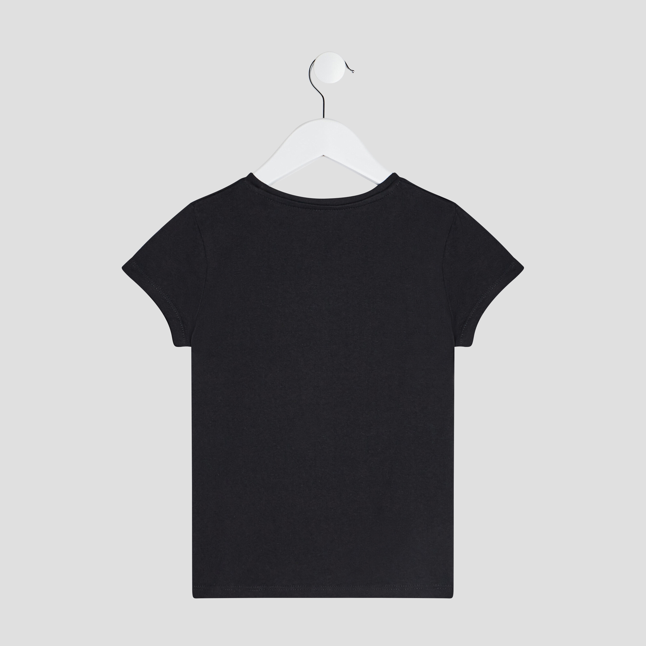 T-shirt manches courtes noir fille | La Halle