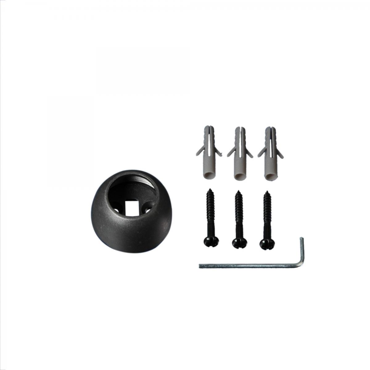 Bella Casa Wandlager für Gardinenstangen 20 mm anthrazit