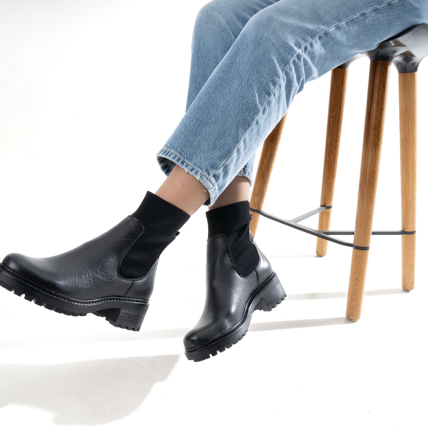 Chelsea boots de pluie noir