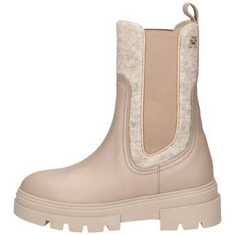 Tommy Hilfiger Feminine Felt Chelsea Bootie in beige
