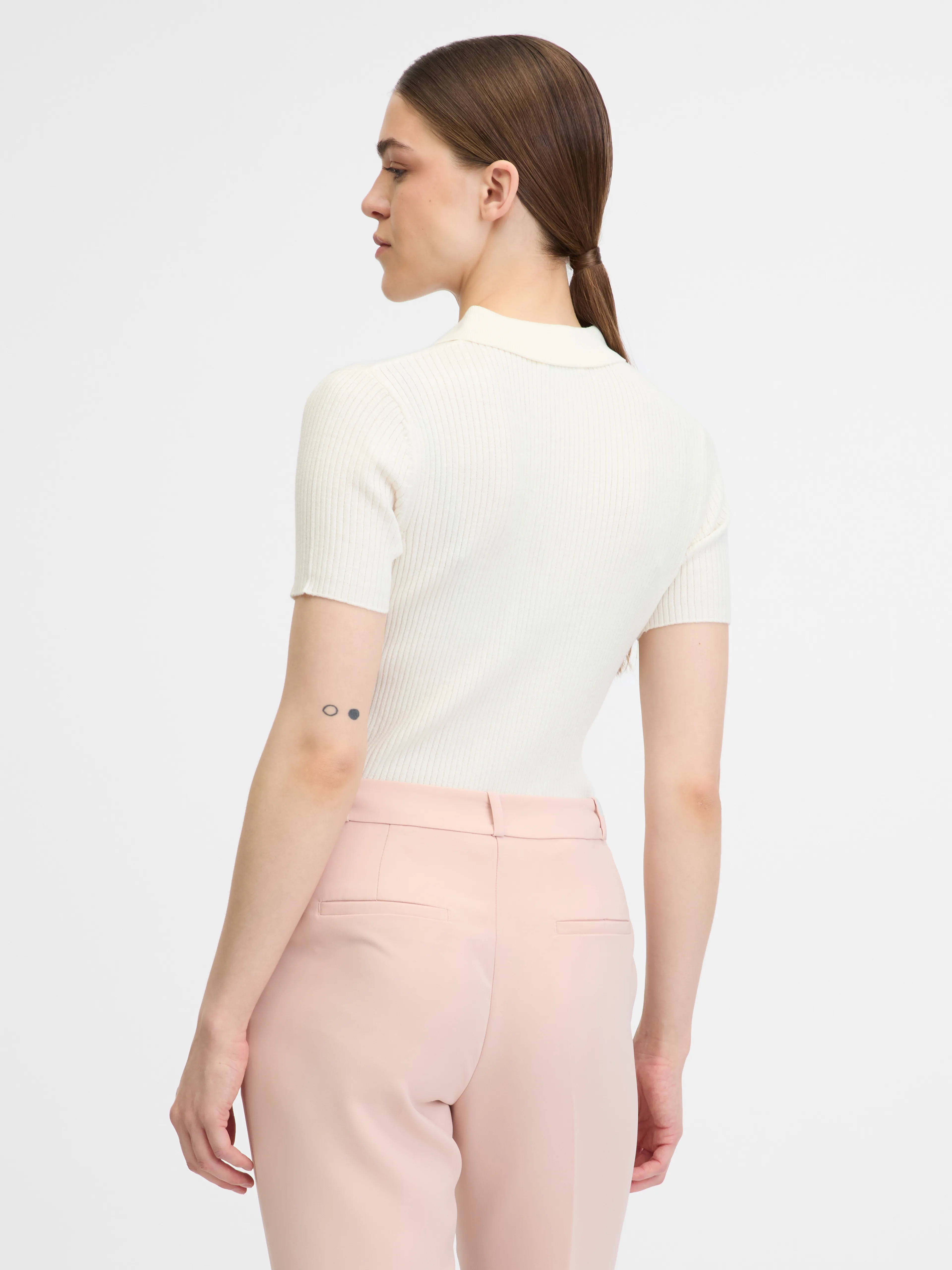 Weißes Damen-T-Shirt mit kurzen Ärmeln ORSAY
