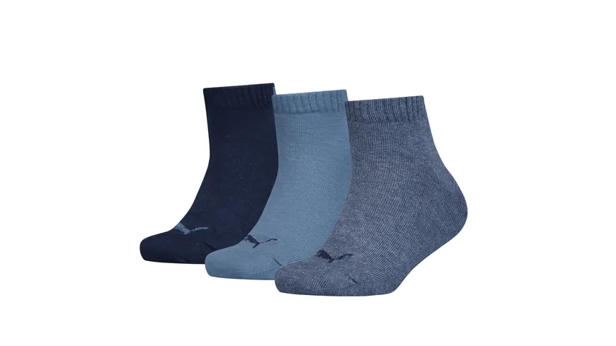 PUMA Kinder Kurzsocken 3er Pack denim