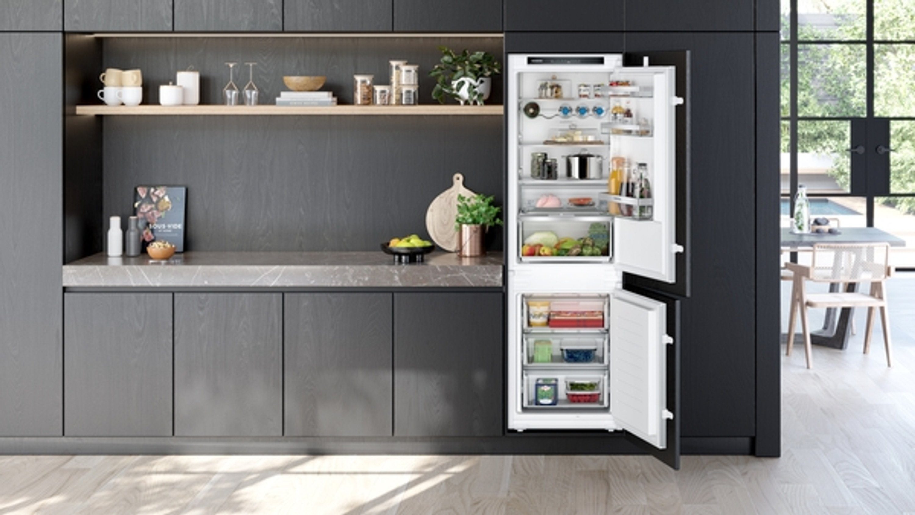 SIEMENS Einbaukühlgefrierkombination KI86NVSE0, 177 cm hoch, 54 cm breit, 177.2 x 54.1 cm, Schleppscharnier
