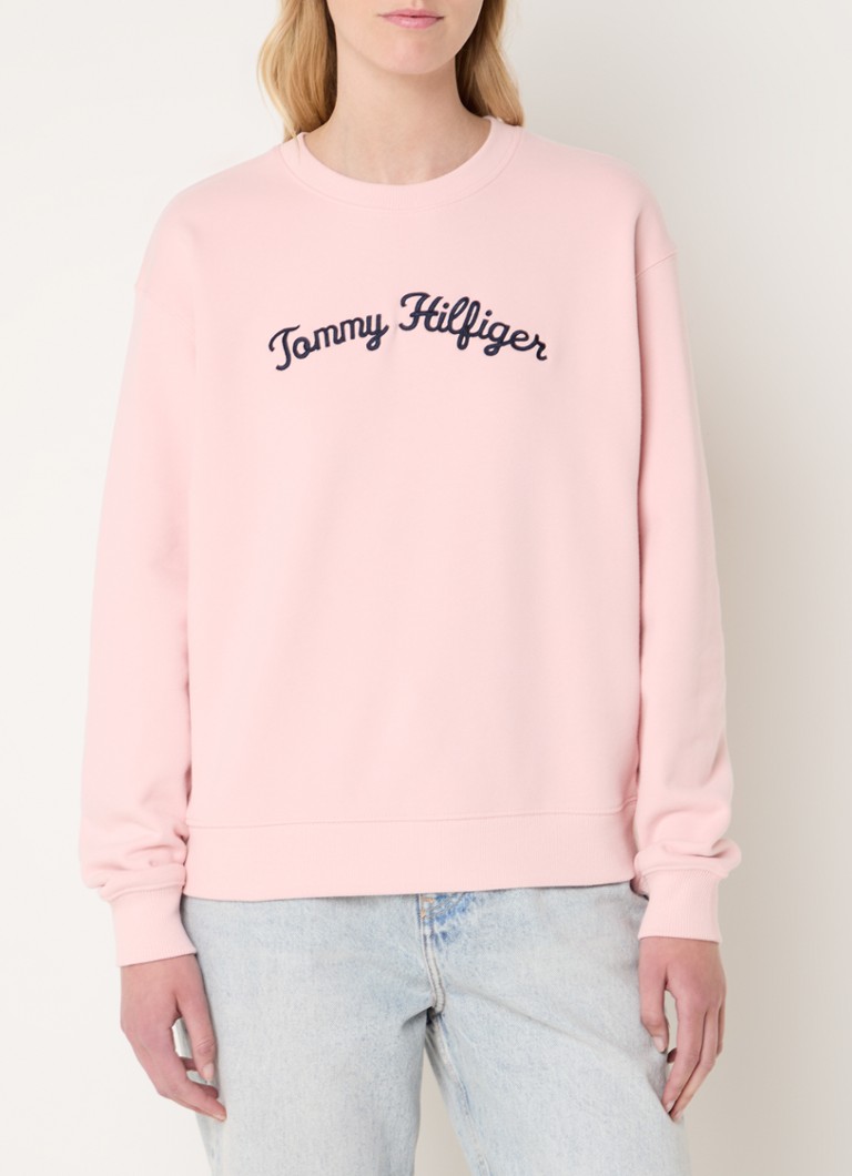 Pulover Tommy Hilfiger cu logo brodat