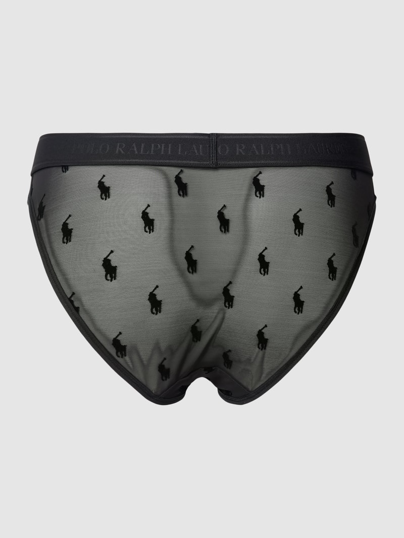 Slip mit Allover-Logo-Muster in schwarz