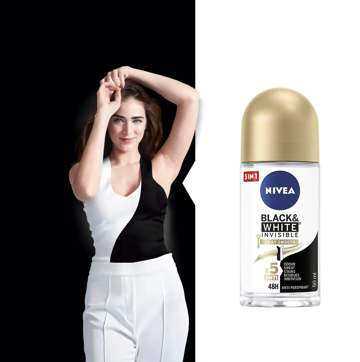 Nivea Deo Roll-On Black&White Silky Smooth