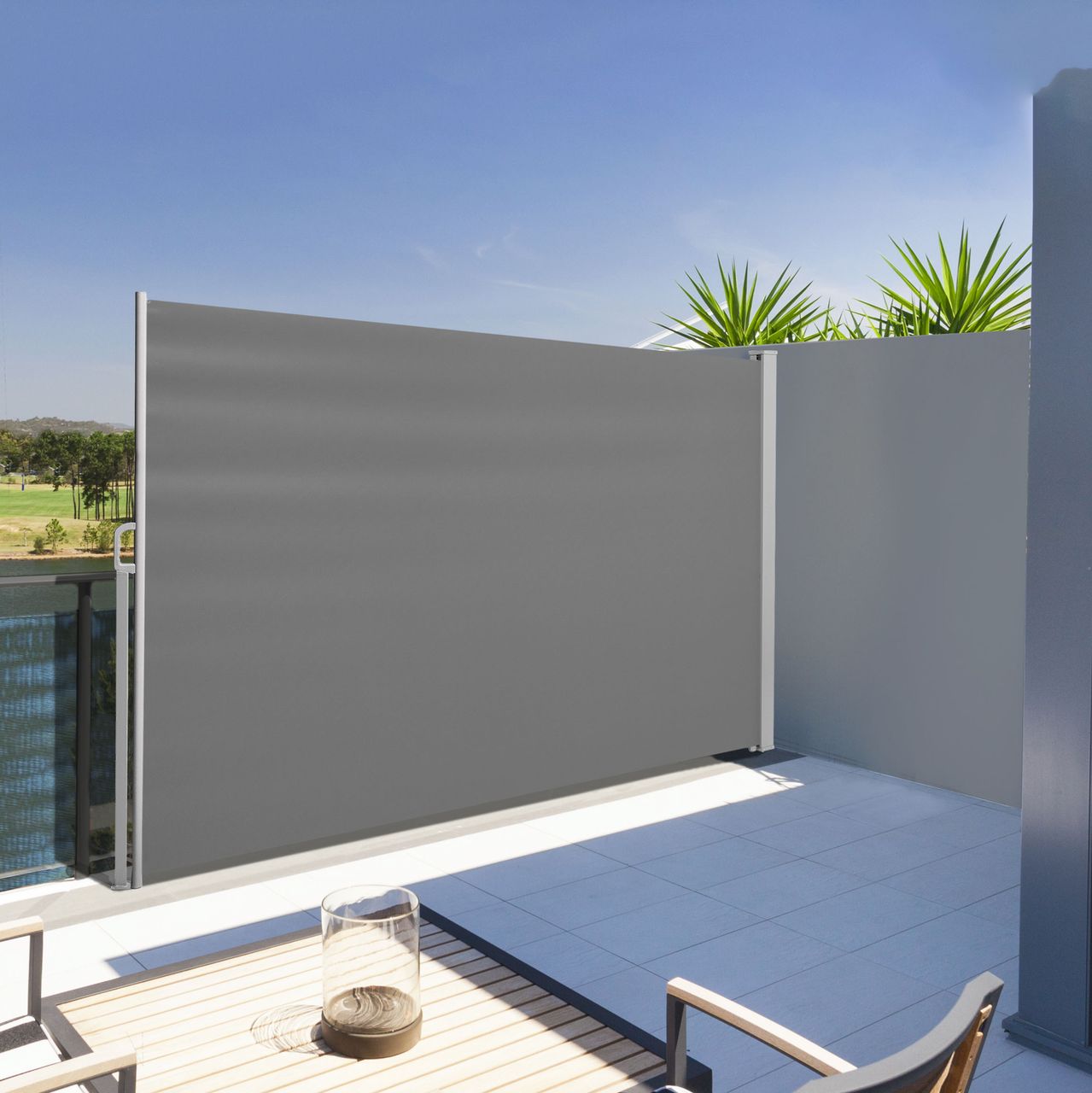 Gartenfreude Seitenmarkise 160 x 300 cm, anthrazit