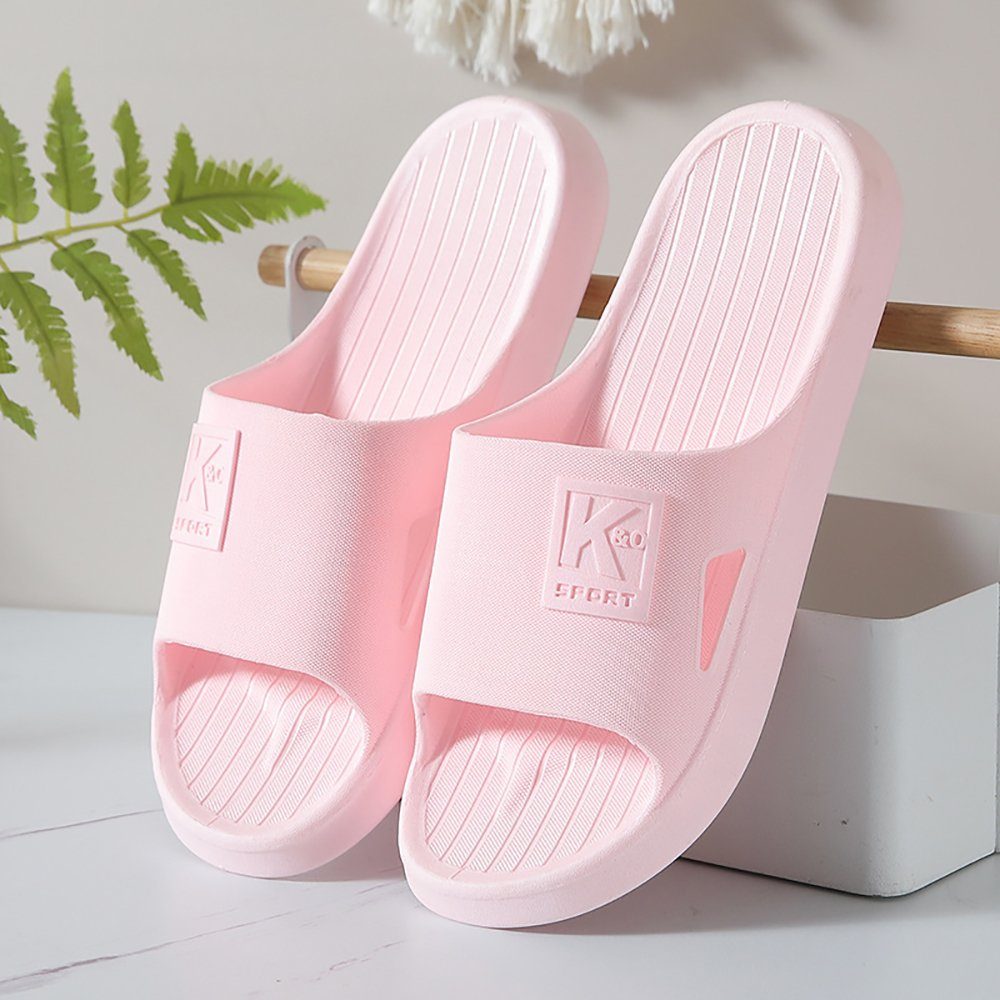 Geistesblitz Herren/Damen Badeschuhe Badesandale (Hausschuhe Slippers Sommer Slide, 1-tlg., Pantoletten Badelatschen Strand) Indoor/Outdoor rutschfest Baden