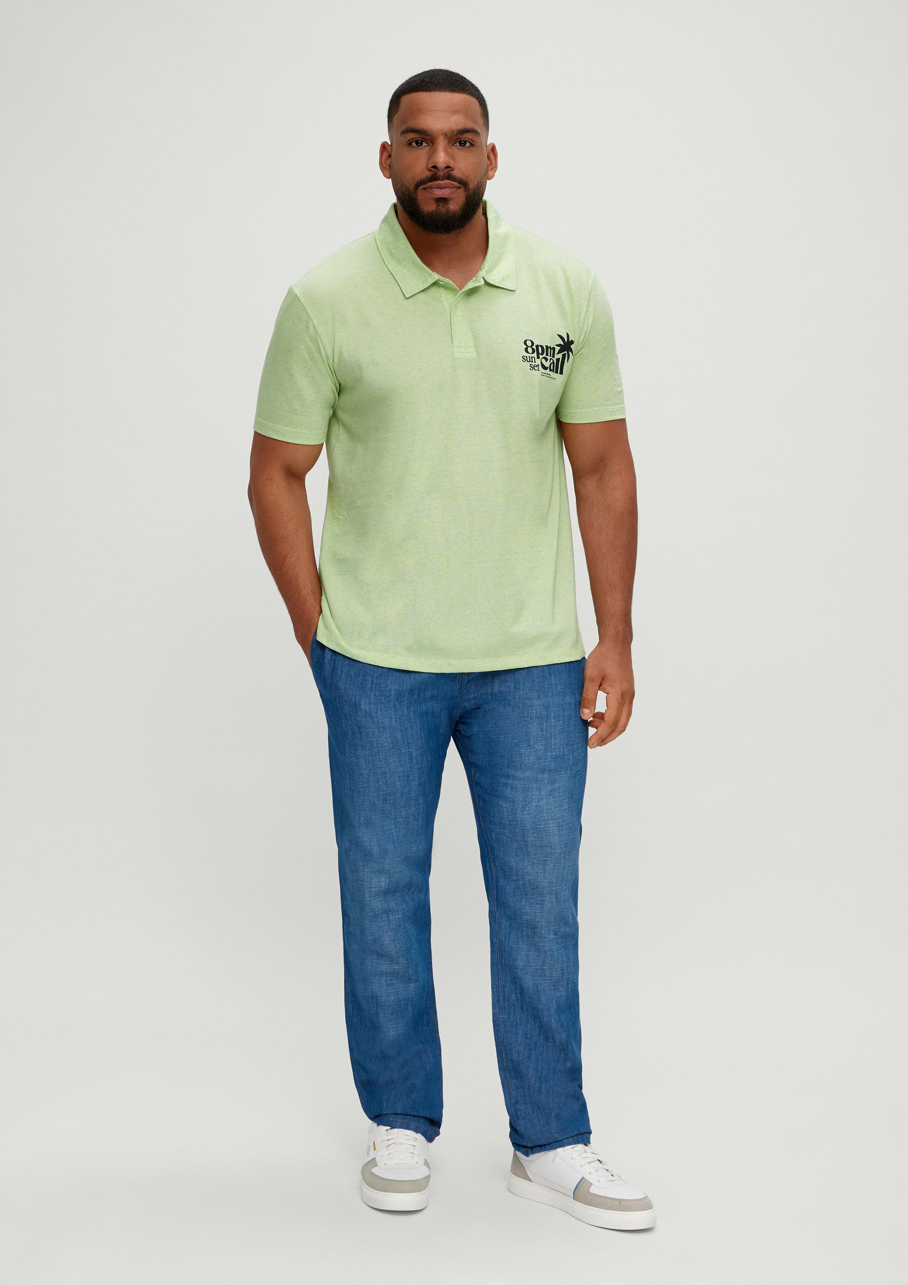 Meliertes Polo-Shirt  2135565-70D1