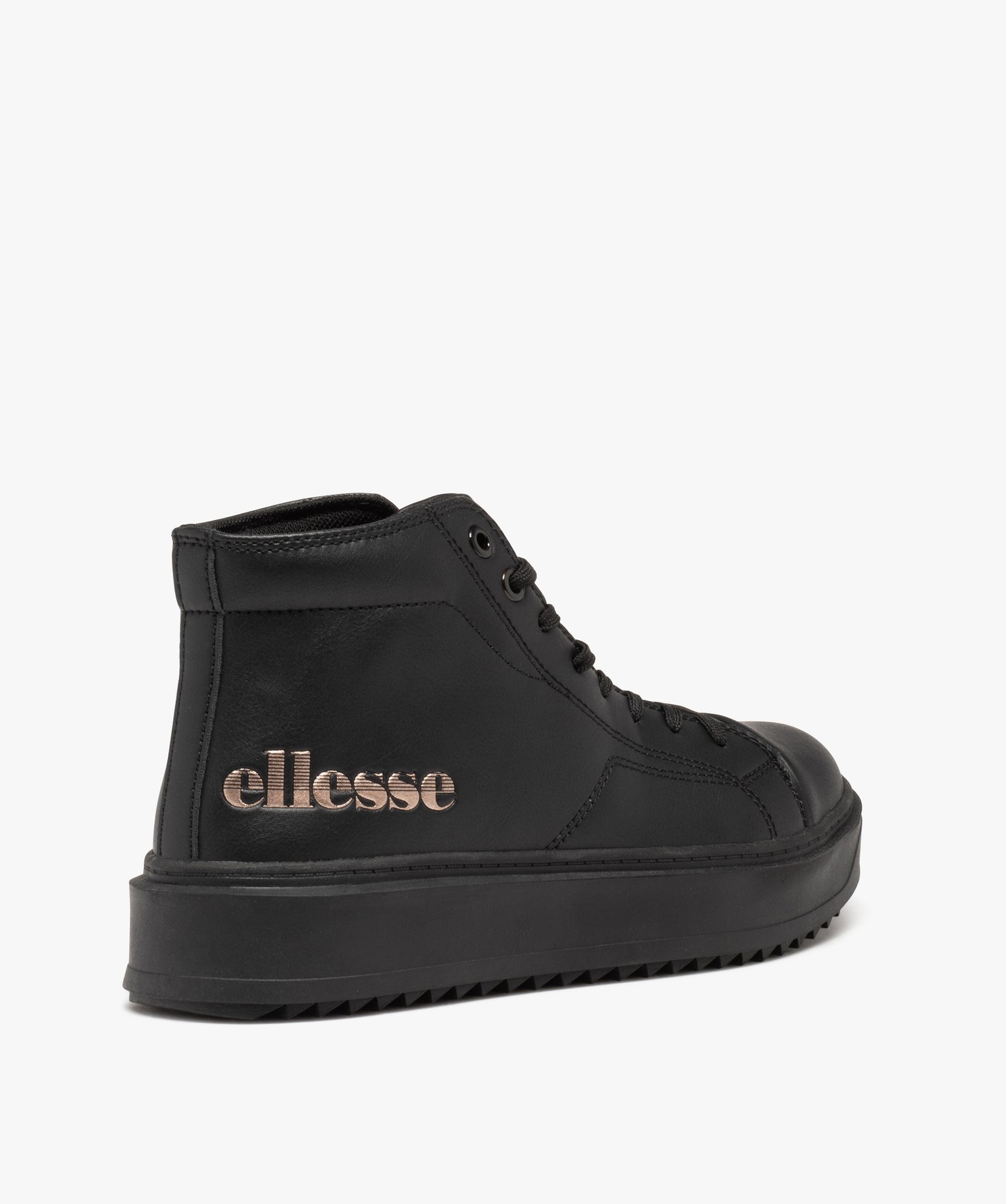 Baskets femme mid-cut unies à lacets - Ellesse noir | GEMO