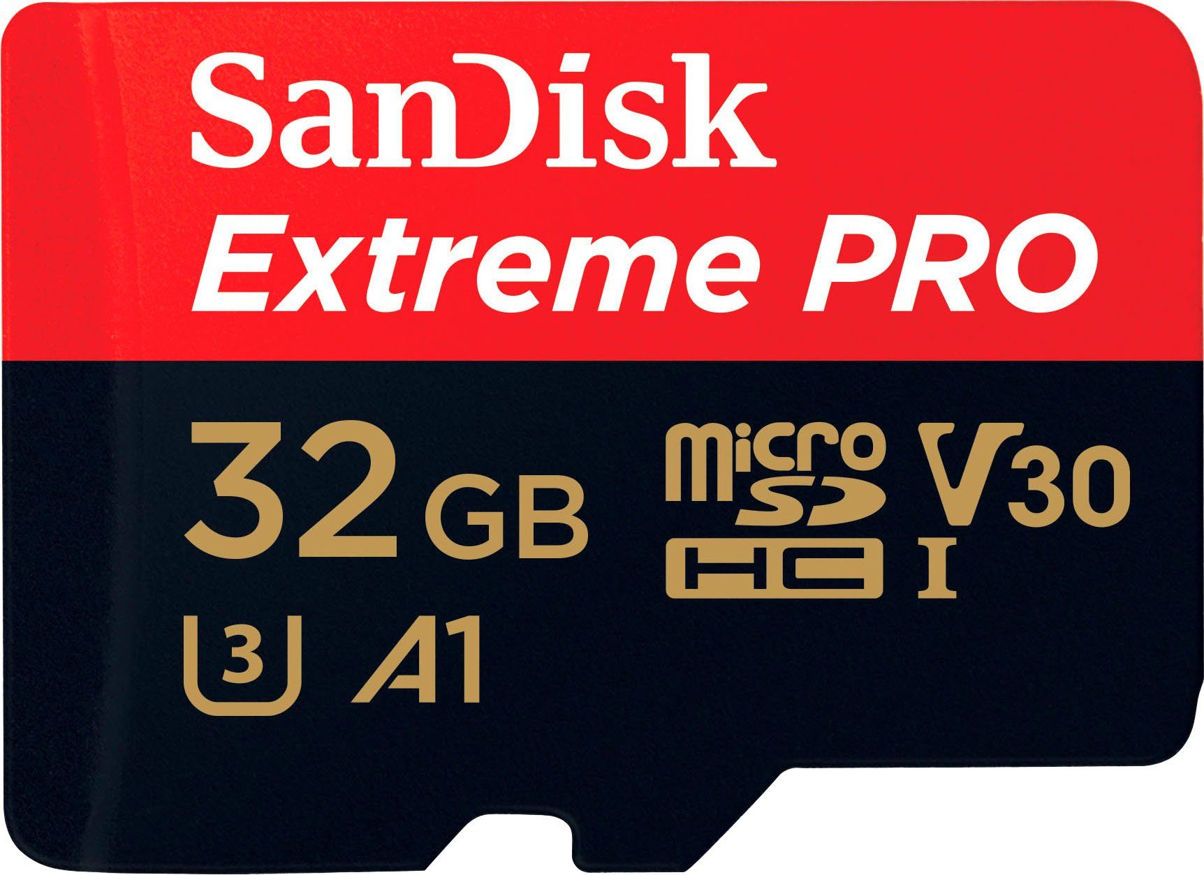 Sandisk Extreme® PRO microSDHC™ UHS-I 32 GB Speicherkarte (32 GB, UHS Class 3, 100 MB/s Lesegeschwindigkeit)