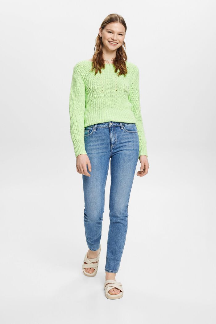 Jeans mit geradem Bein und mittlerer Bundhöhe