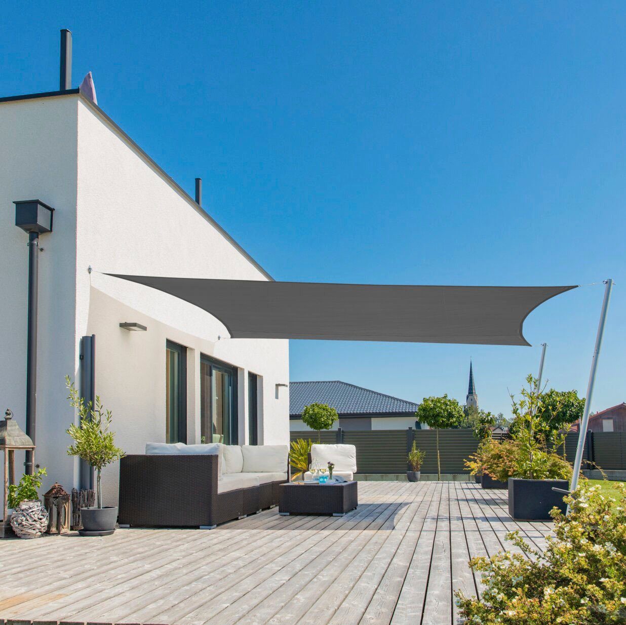 Windhager Sonnensegel Cannes Rechteck, 3x4m, anthrazit