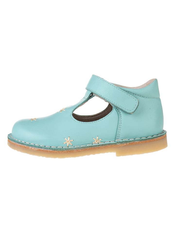 kmins Leder-Halbsandalen in Türkis günstig kaufen