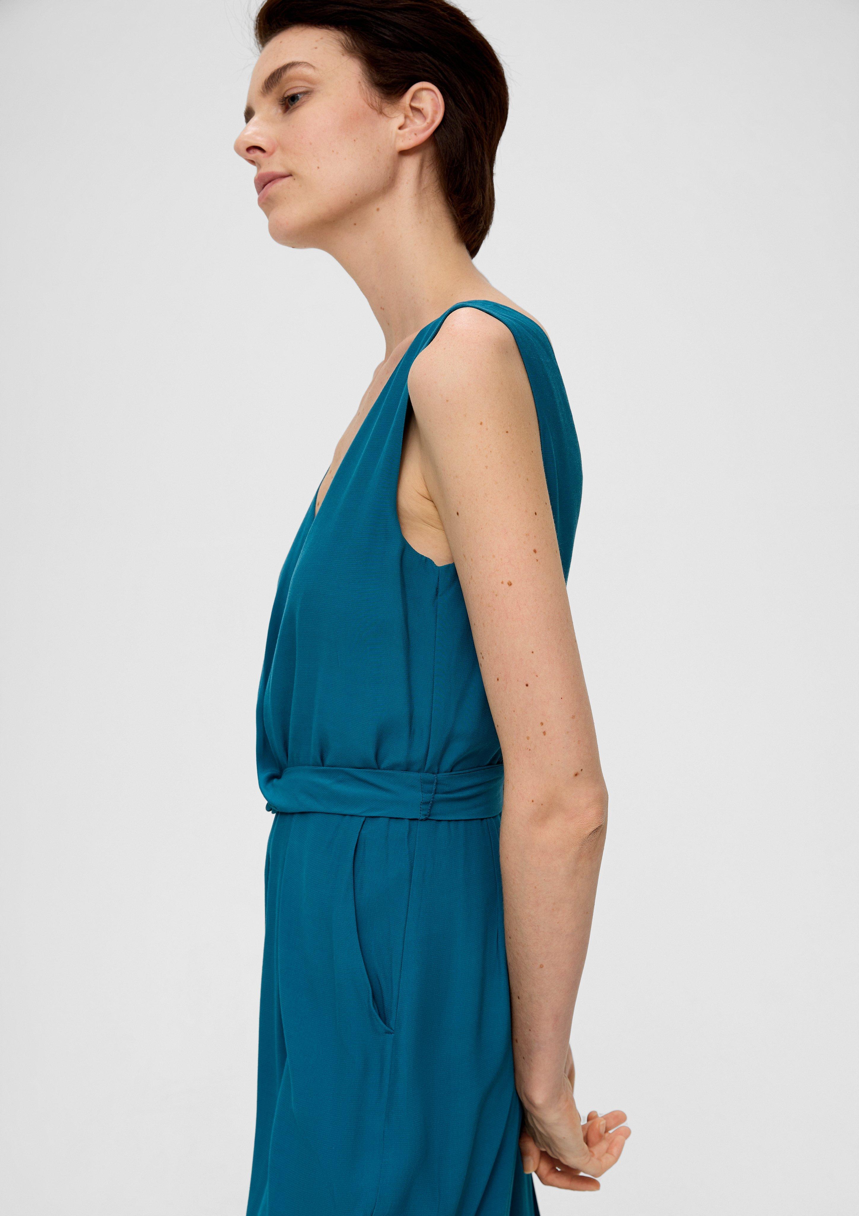 Viskose-Jumpsuit mit Taillengürtel  2132301-6768