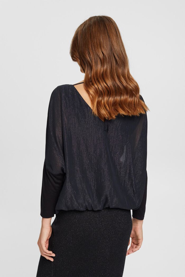 Metallic-Chiffonbluse
